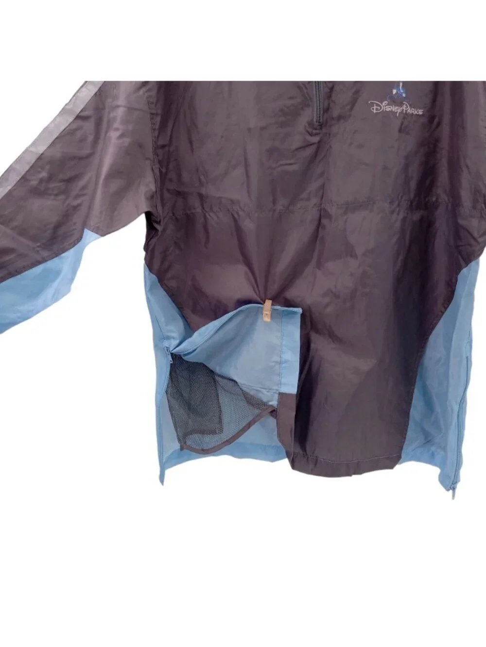 Disney Parks Mens Blue Gray Packable Jacket Size M Pullover Windbreaker Walt - Picture 4 of 14